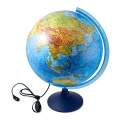 Интерактивный глобус Земли Globen Физико-политический с подсветкой 32 см