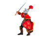 Рыцарь в шлеме с пером красный. Вид 1