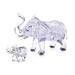 3D Головоломка Crystal Puzzle Два слона. Вид 4